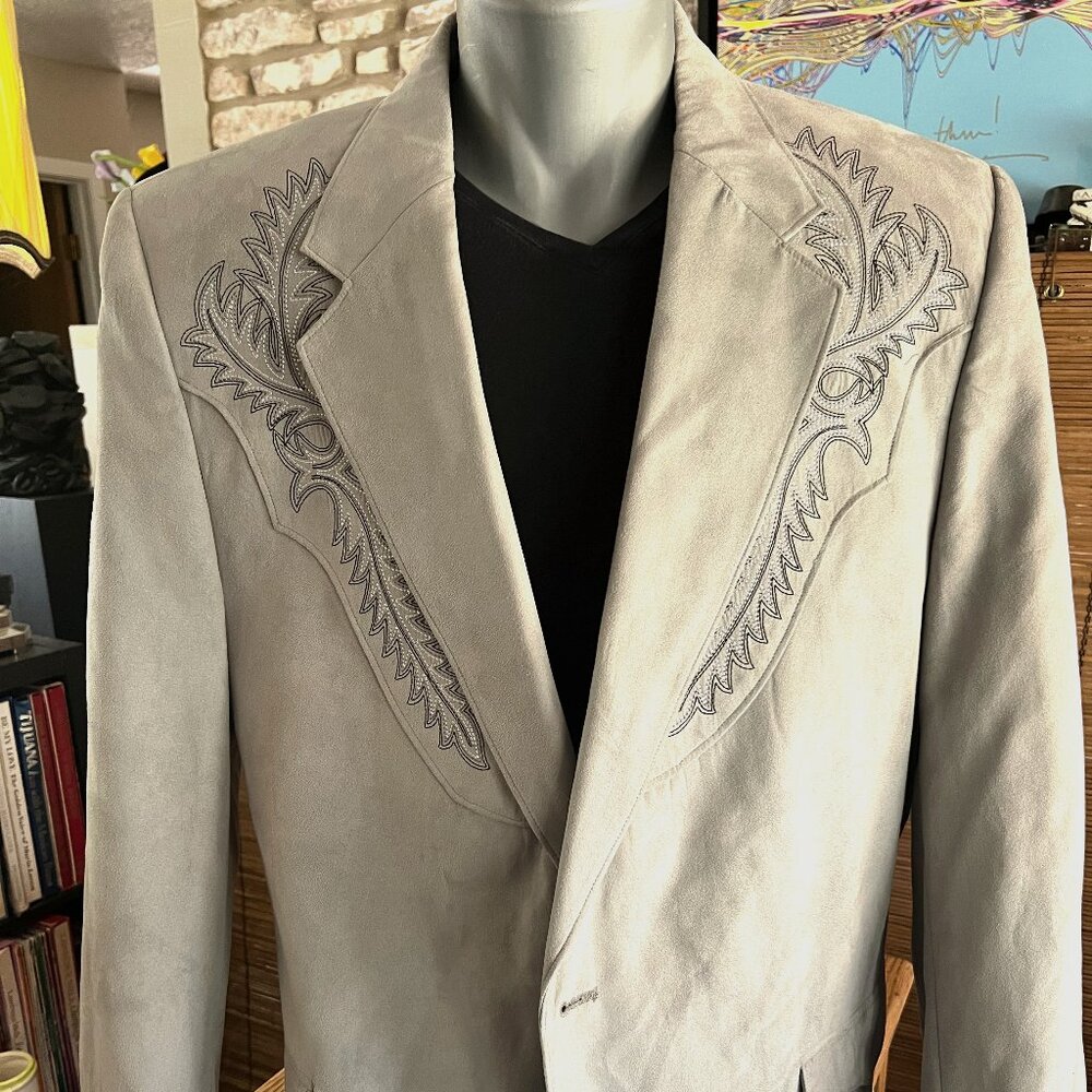 Circle S Western Jacket Suede-like. Size 46L